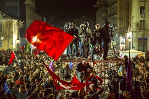 جشن پیروزی سیریزا در آتن 